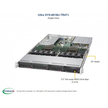 Supermicro SuperServer SYS-6018U-TR4T+ pod kątem