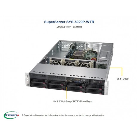 Supermicro SuperServer 2U SYS-5029P-WTR pod kątem