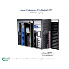 Supermicro GPU SuperWorkstation SYS-7049GP-TRT pod kątem