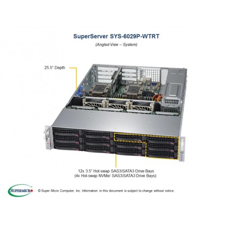 Supermicro SuperServer 2U SYS-6029P-WTRT pod kątem