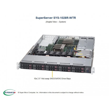 Supermicro SuperServer SYS-1028R-WTRT pod kątem