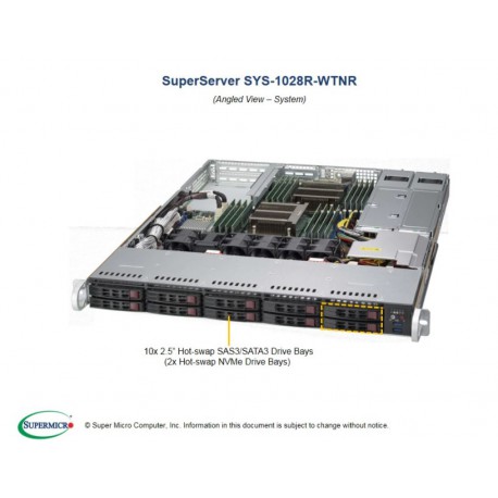 Supermicro SuperServer SYS-1028R-WTNR pod kątem