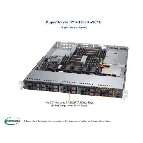 Supermicro SuperServer SYS-1028R-WC1R pod kątem