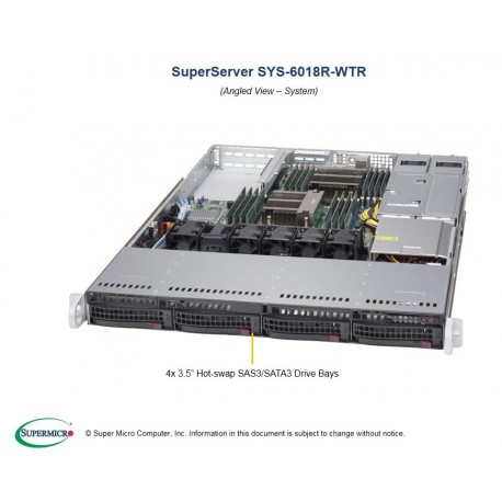 Supermicro SuperServer SYS-6018R-WTR pod kątem