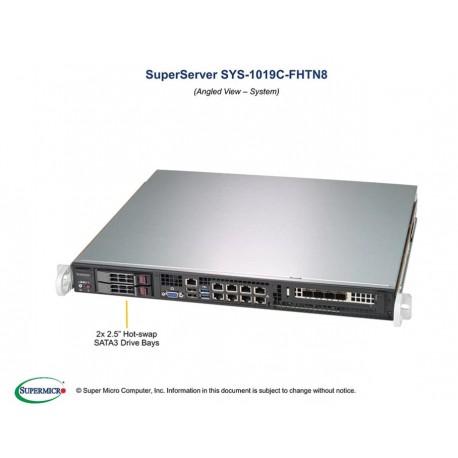 Supermicro SuperServer SYS-1019C-FHTN8 1U Rackmount Server
