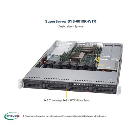 Supermicro SuperServer SYS-6018R-WTRT pod kątem
