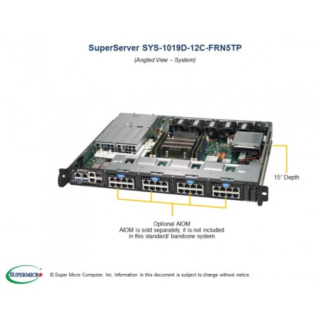 Supermicro SuperServer SYS-1019D-12C-FRN5TP pod kątem