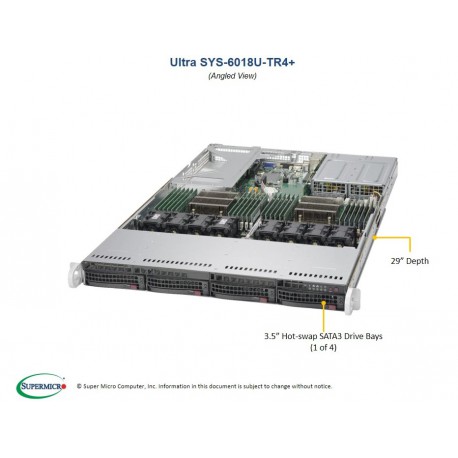Supermicro SuperServer SYS-6018U-TR4+ pod kątem
