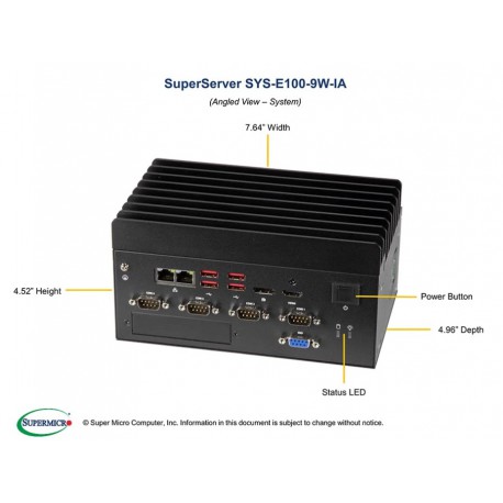 Supermicro SuperServer SYS-E100-9W-IA-L pod kątem