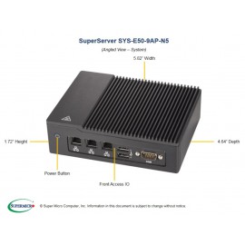 Supermicro SuperServer SYS-E50-9AP-N5 pod kątem