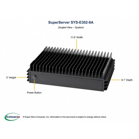 Supermicro SuperServer SYS-E302-9A pod kątem