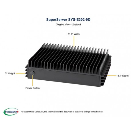 Supermicro SuperServer SYS-E302-9D pod kątem