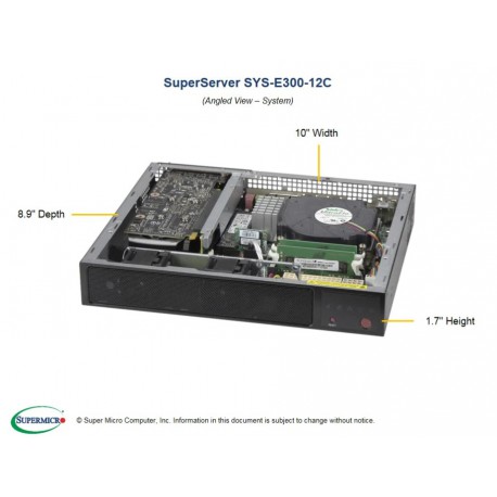 Supermicro SuperServer SYS-E300-12C pod kątem