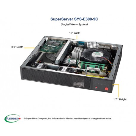 Supermicro SuperServer SYS-E300-9C pod kątem
