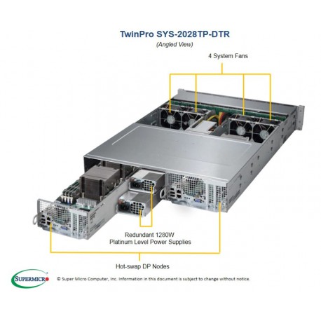Supermicro SuperServer SYS-2028TP-DTR pod kątem