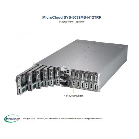 Supermicro SuperServer SYS-5039MS-H12TRF pod kątem