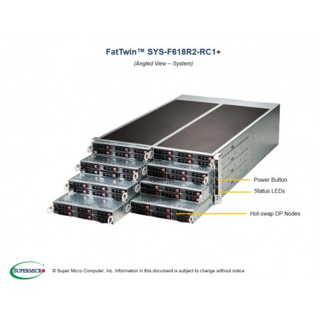 Supermicro SuperServer SYS-F618R2-RC1+ pod kątem