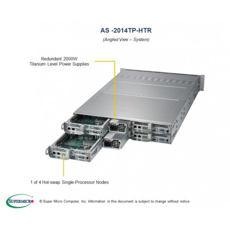 Supermicro A+ Server 2014TP-HTR pod kątem