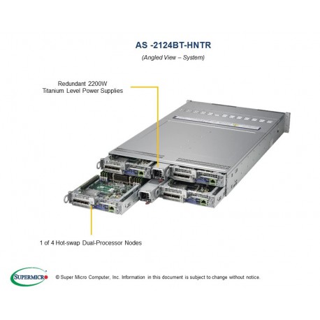 Supermicro A+ Server 2124BT-HNTR pod kątem