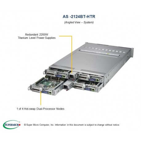 Supermicro A+ Server 2124BT-HTR pod kątem