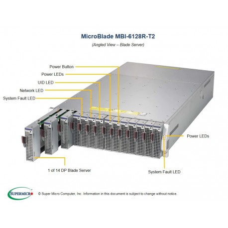 Supermicro MicroBlade MBI-6128R-T2 serwer pod kątem