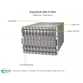 Supermicro SuperBlade GPU SBA-4119SG serwer pod kątem