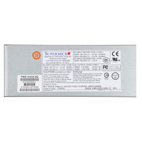 Zasilacz redundantny Supermicro 1200W 1U PWS-1K23A-SQ