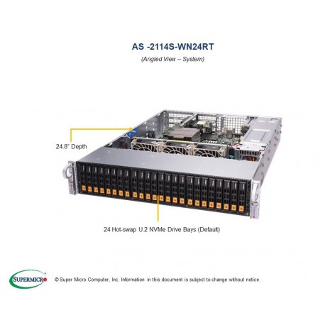 Supermicro A+ Server 2114S-WN24RT pod kątem