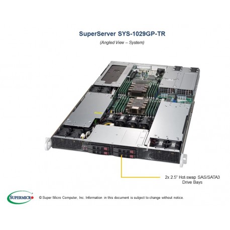 Supermicro SuperServer SYS-1029GP-TR rack 1U pod kątem
