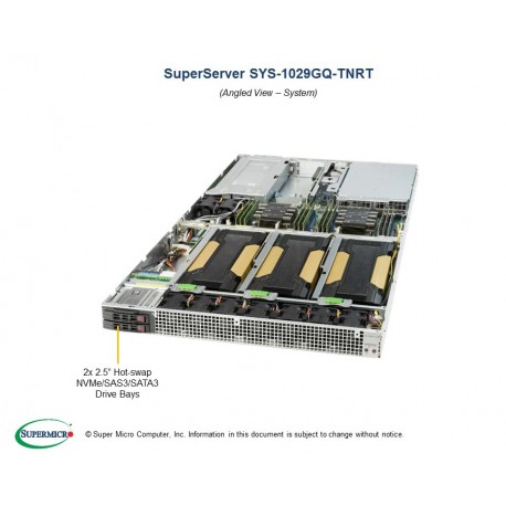 Supermicro Superserver SYS-1029GQ-TNRT pod kątem