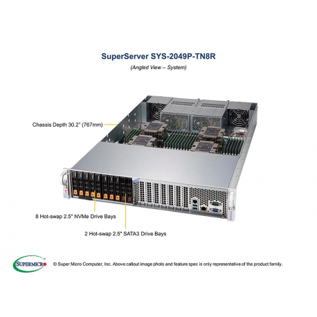 Supermicro SYS-2049P-TN8R widok pod kątem