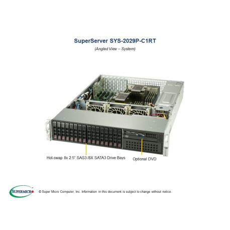 Supermicro SYS-2029P-C1RT widok pod kątem