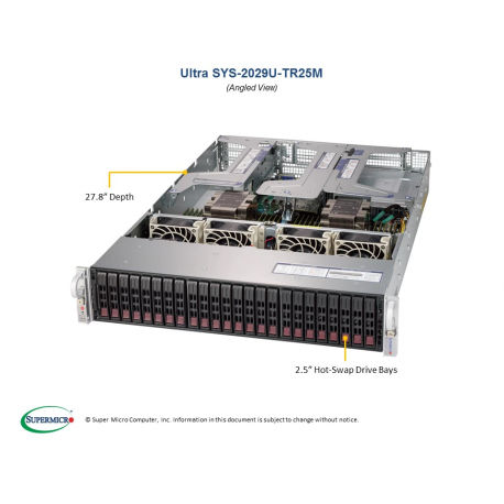 Supermicro SYS-2029U-TR25M widok pod kątem