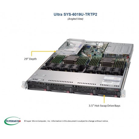 Supermicro SuperServer SYS-6019U-TRTP2 pod kątem