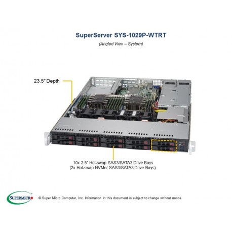 Supermicro SuperServer SYS-1029P-WTRT pod kątem
