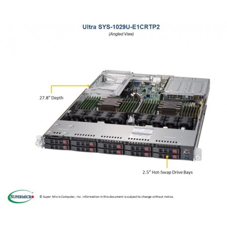 Supermicro SuperServer SYS-1029U-E1CRTP2 pod kątem