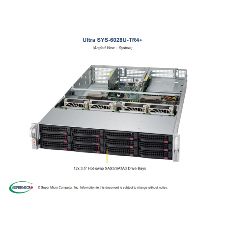 Supermicro SYS-6028U-TR4+ widok pod kątem