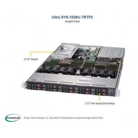 Supermicro SuperServer SYS-1029U-TRTP2 pod kątem
