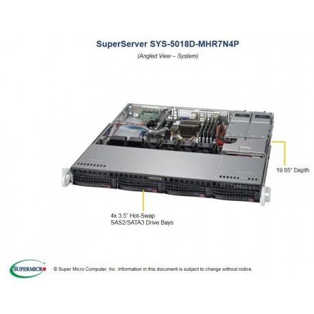 Supermicro SuperServer SYS-5018D-MHR7N4P pod kątem