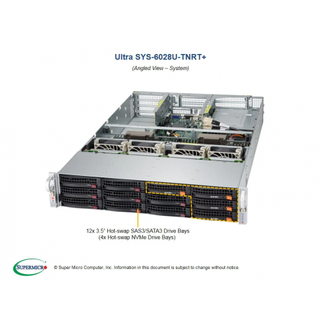 Supermicro SYS-6028U-TNR4T+ widok pod kątem