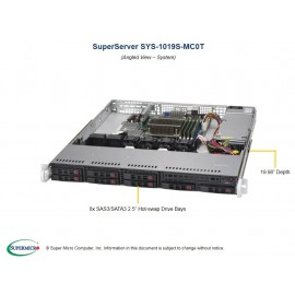 Supermicro SuperServer SYS-1019S-MC0T pod kątem