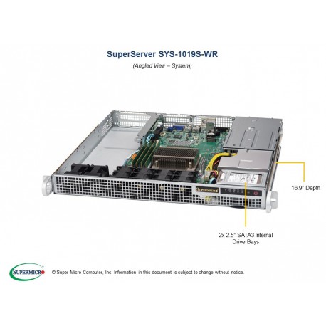 Supermicro SuperServer SYS-1019S-WR pod kątem
