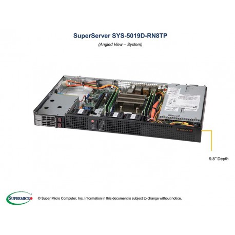 Supermicro SuperServer SYS-5019D-RN8TP pod kątem