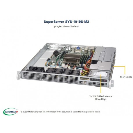 Supermicro SuperServer SYS-1019S-M2 pod kątem