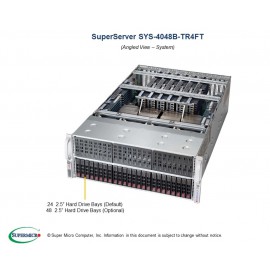 Supermicro SuperServer SYS-4048B-TR4FT | 4U Quad CPU, 12TB RAM, 24x 2.5" Hot-Swap