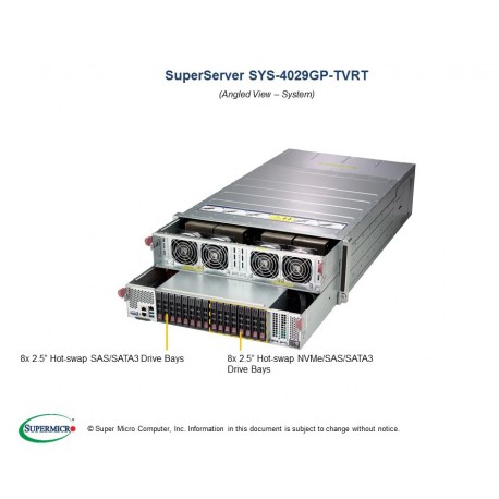 Supermicro SuperServer SYS-4029GP-TVRT pod kątem