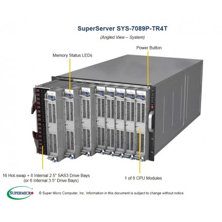 Supermicro SuperServer SYS-7089P-TR4T pod kątem