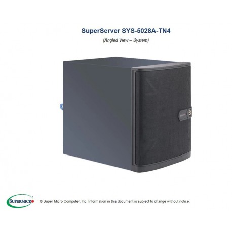 Supermicro SuperServer SYS-5028A-TN4 Mini-Tower, Intel Atom C2758, 4x Hot-Swap, 250W PSU