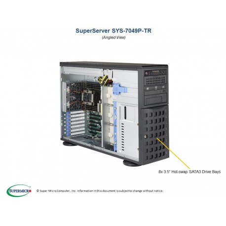 Supermicro SuperServer SYS-7049P-TR pod kątem