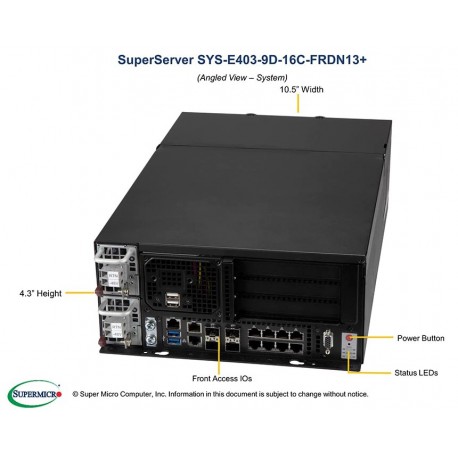Supermicro SuperServer SYS-E403-9D-16C-FRDN13+ pod kątem